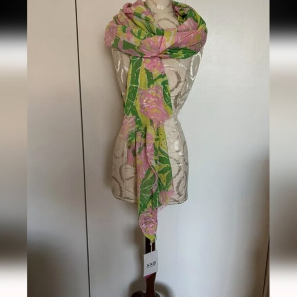 Resort Scarf | High Tide Navy | Lilly Pulitzer New Lilly Pulitzer Dance Scarf